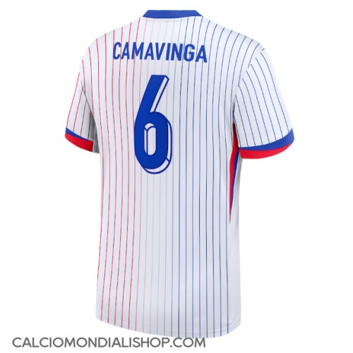 Maglie da calcio Francia Eduardo Camavinga #6 Seconda Maglia Europei 2024 Manica Corta